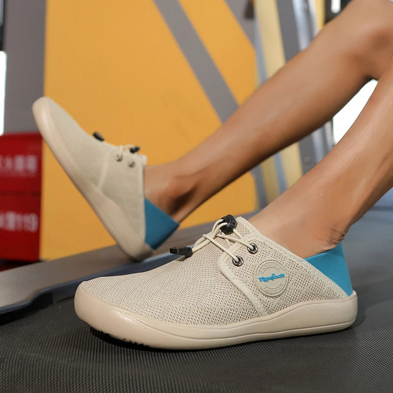 Men’s Minimalist Barefoot Running Shoes – Zero Drop, Lightweight Lace-Up Sneakers with Unisex Wide Toe Box for Outdoor Activities