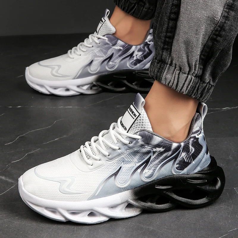 Unisex Lightweight Mesh Running Shoes – Breathable, Comfortable Flat Tennis Sneakers for Men and Women