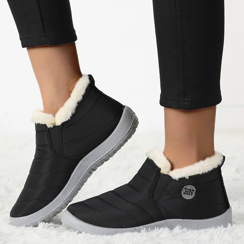Warm Slip-On Snow Sneakers for Women – Winter Sports Footwear