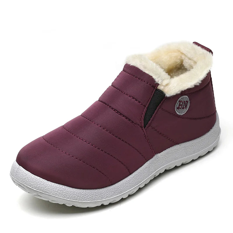Warm Slip-On Snow Sneakers for Women – Winter Sports Footwear