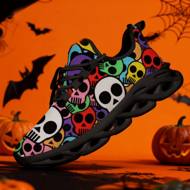 Unisex Fashion Platform Running Sneakers – Ideal for Halloween and Casual Wear