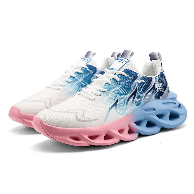 Unisex Lightweight Mesh Running Shoes – Breathable, Comfortable Flat Tennis Sneakers for Men and Women