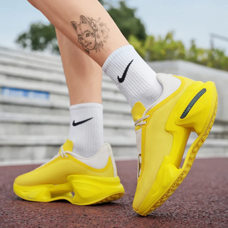 Men’s and Women’s Blade Running Shoes – Cushion Support, Non-Slip Lace-Up Sneakers for Heavy Outdoor Running