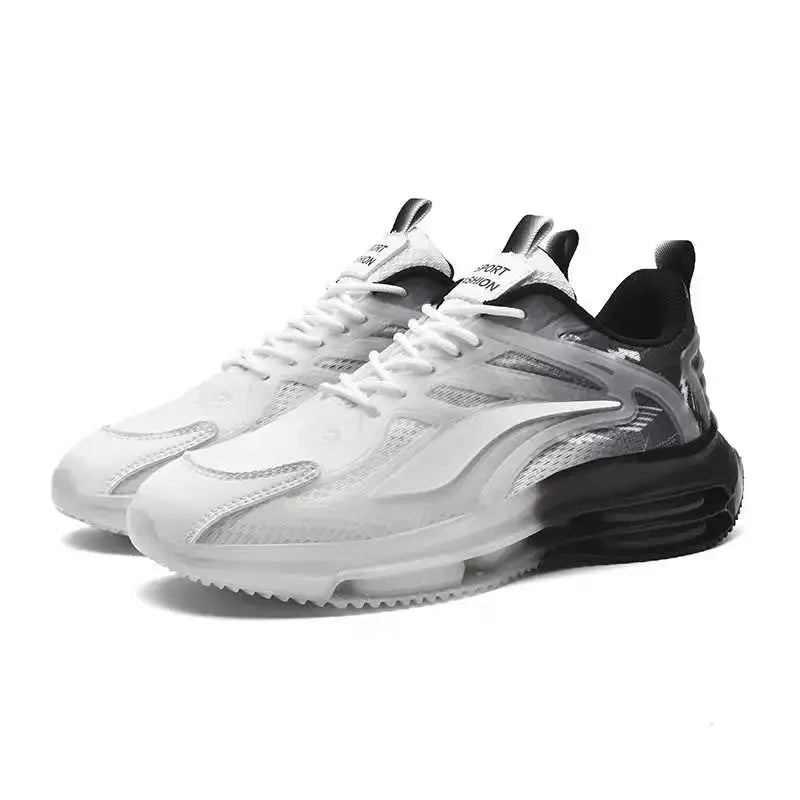 Sports Sneakers Men Thick-soled Comfortable Lace-up Running Shoes Men Lightweight Breathable Anti-slip Mesh Casual Shoes Men