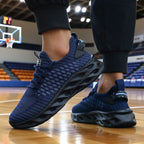 Men’s Casual Sport Sneakers – Soft, Breathable Lace-Up Tennis Shoes with Anti-Slip Grip