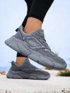 Oiaano Unisex Wide Toe Barefoot Running Shoes – Leather and Breathable Mesh Minimalist Casual Sneakers