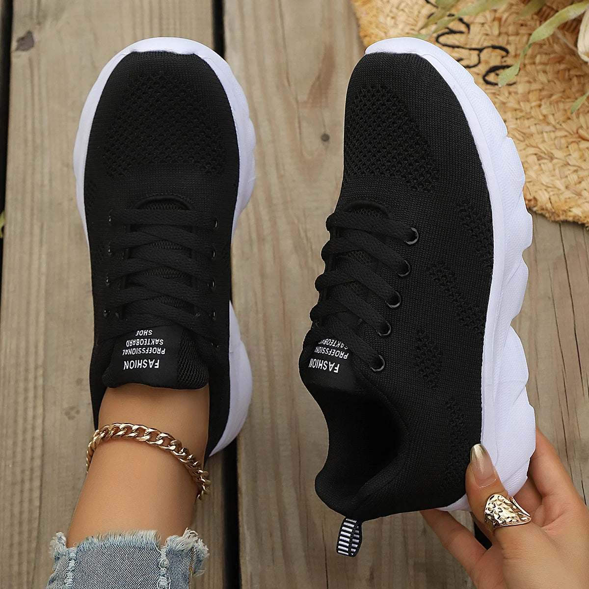 Ladies’ Fashion Platform Sneakers – Stylish Sport Flats for Running