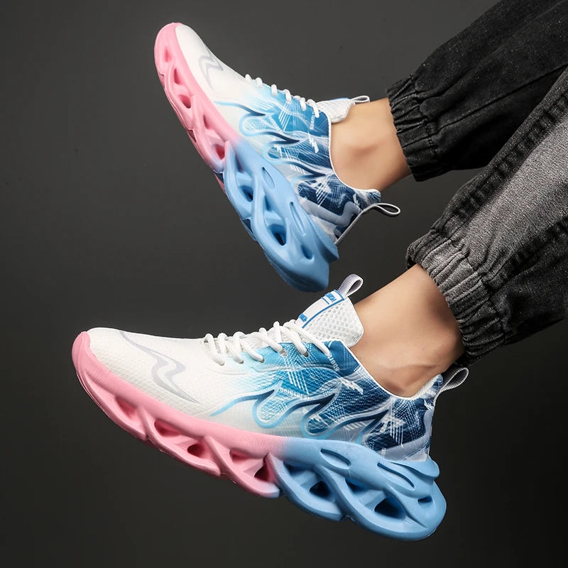 Unisex Lightweight Mesh Running Shoes – Breathable, Comfortable Flat Tennis Sneakers for Men and Women