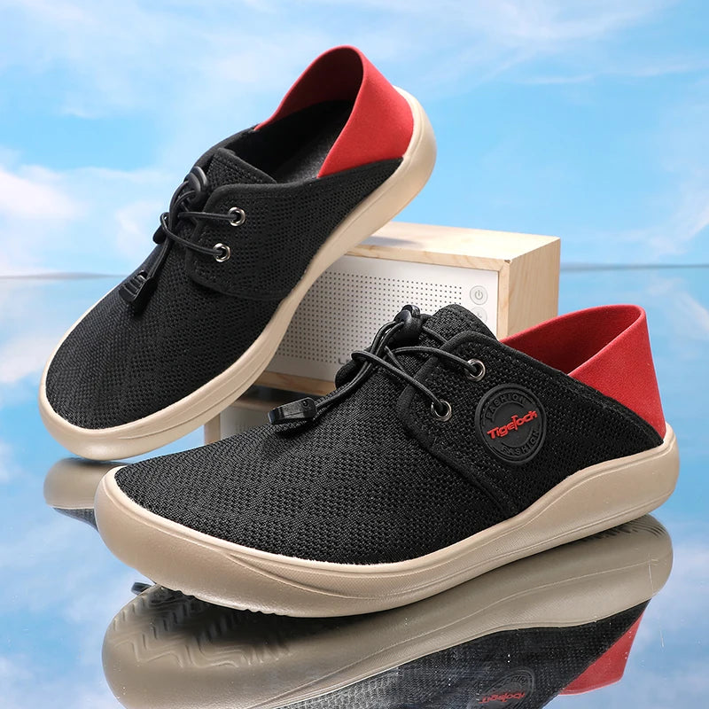 Men’s Minimalist Barefoot Running Shoes – Zero Drop, Lightweight Lace-Up Sneakers with Unisex Wide Toe Box for Outdoor Activities