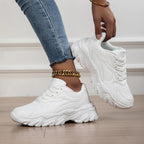 Fashion Woman Platform Casual Sneakers Breathable Mesh Flats Vulcanize Running Walking Shoes Chunky Sports Sneaker
