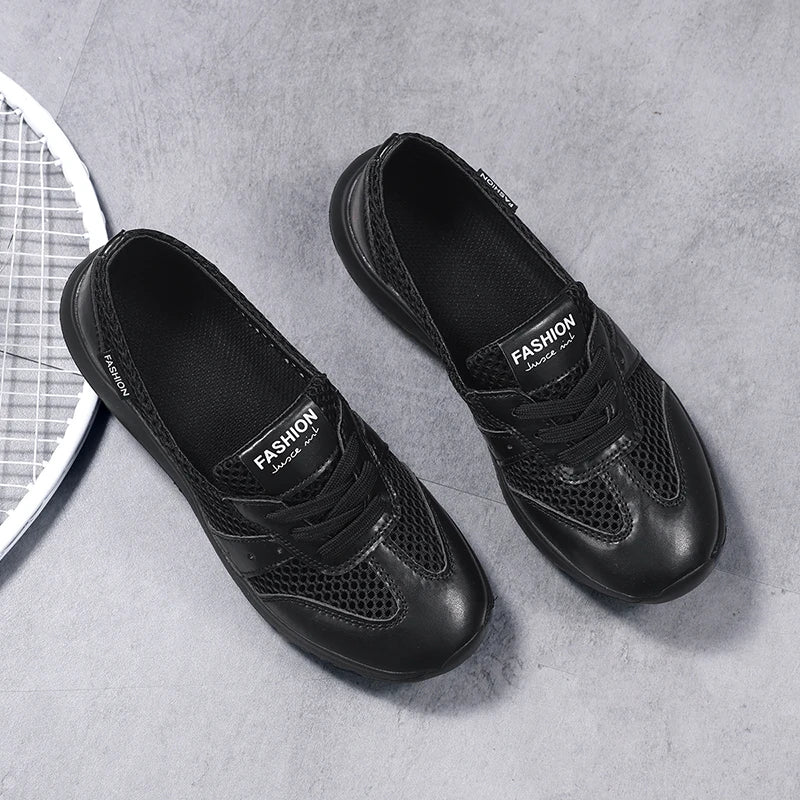 Women’s Summer Mesh Running Shoes – Lightweight, Elastic, Cushioned Casual Footwear with Balanced Support