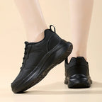 Women’s Four-Season Waterproof Running Shoes – Soft, Comfortable Casual Sneakers with Non-Slip Sole for Fitness and Jogging