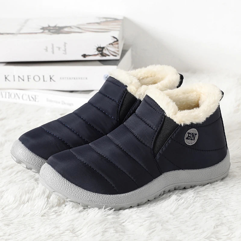 Warm Slip-On Snow Sneakers for Women – Winter Sports Footwear