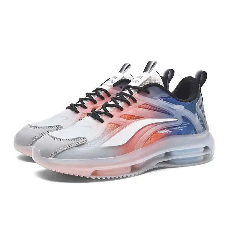 Sports Sneakers Men Thick-soled Comfortable Lace-up Running Shoes Men Lightweight Breathable Anti-slip Mesh Casual Shoes Men