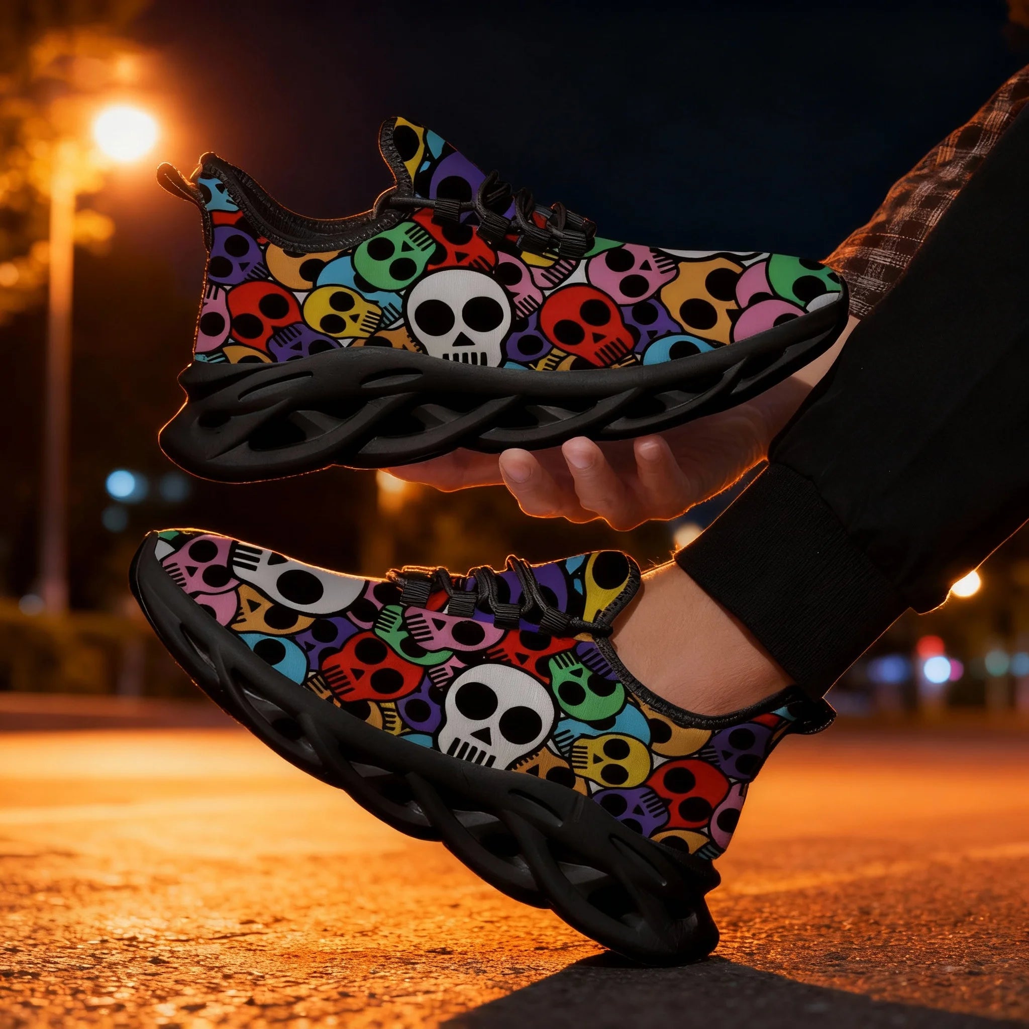 Unisex Fashion Platform Running Sneakers – Ideal for Halloween and Casual Wear