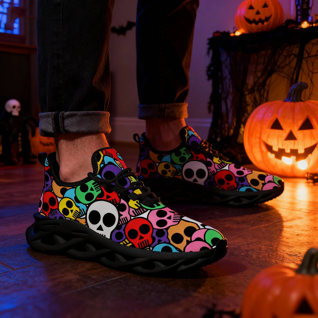 Unisex Fashion Platform Running Sneakers – Ideal for Halloween and Casual Wear