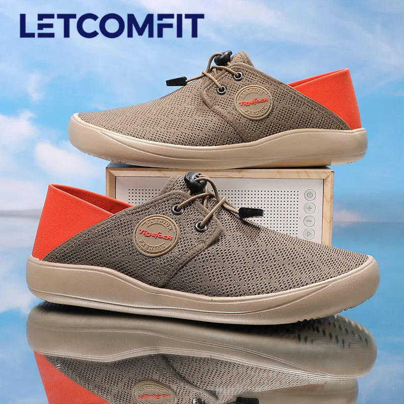 Men’s Minimalist Barefoot Running Shoes – Zero Drop, Lightweight Lace-Up Sneakers with Unisex Wide Toe Box for Outdoor Activities