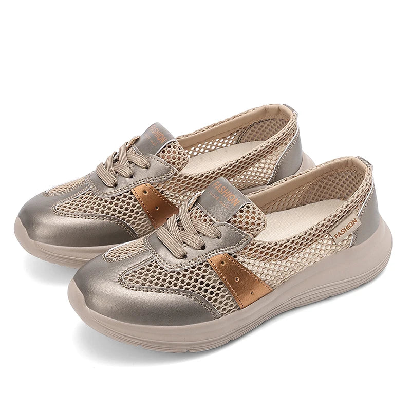 Women’s Summer Mesh Running Shoes – Lightweight, Elastic, Cushioned Casual Footwear with Balanced Support