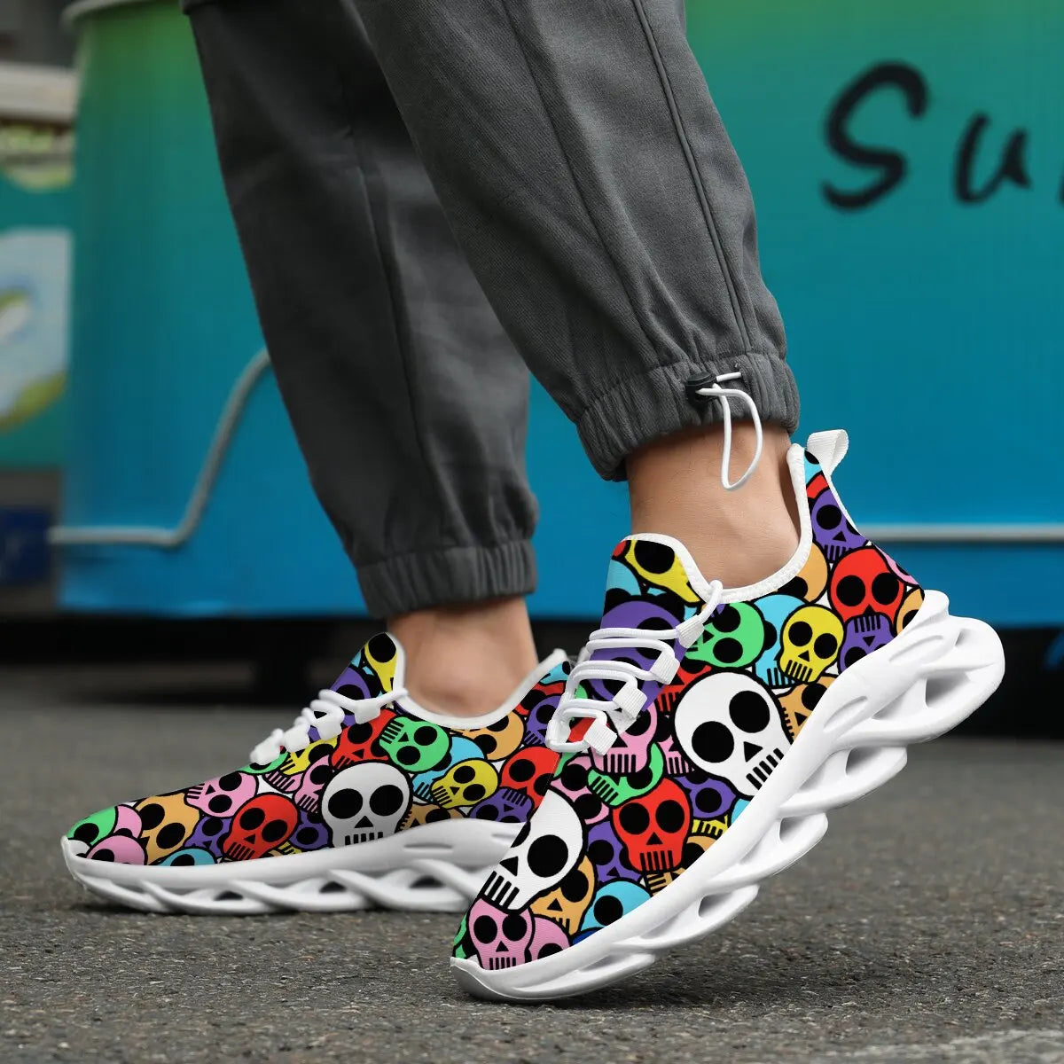 Unisex Fashion Platform Running Sneakers – Ideal for Halloween and Casual Wear