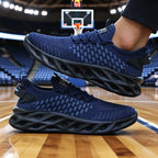 Men’s Casual Sport Sneakers – Soft, Breathable Lace-Up Tennis Shoes with Anti-Slip Grip