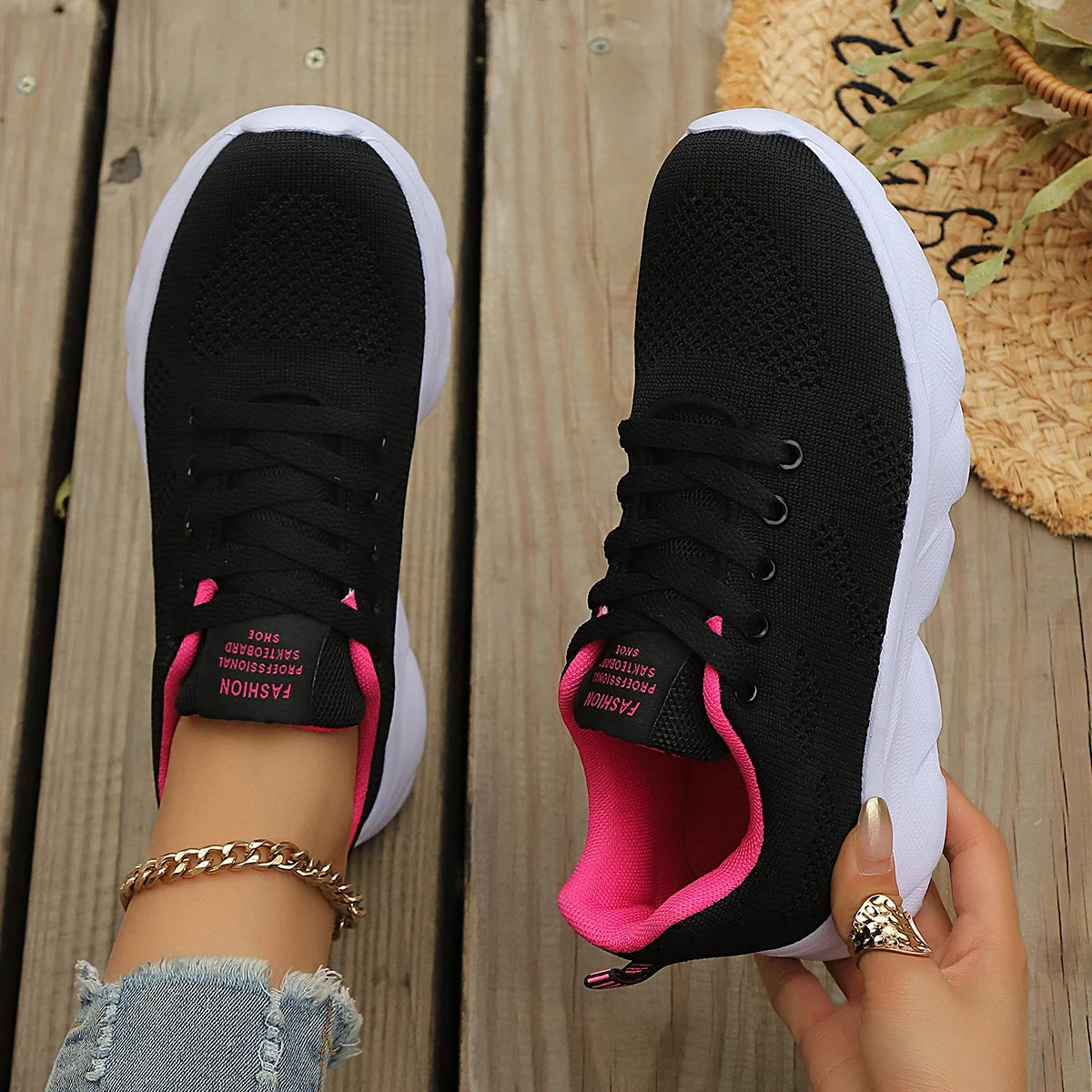 Ladies’ Fashion Platform Sneakers – Stylish Sport Flats for Running